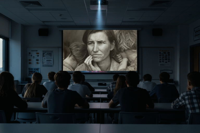 migrant mother on screen