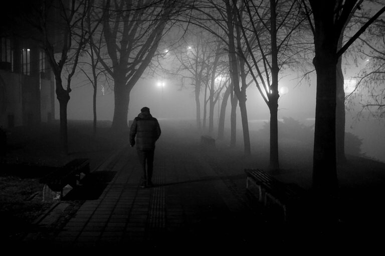 man in fog