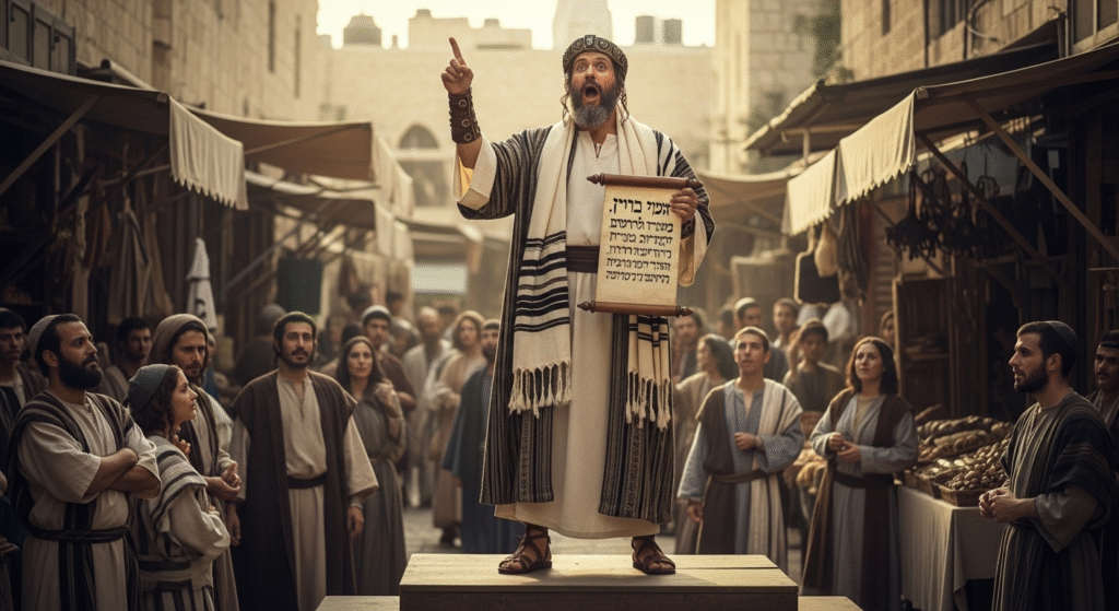 A Pharisee calls attention to himself